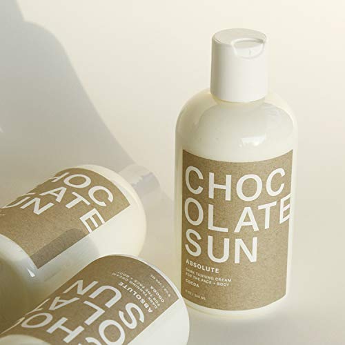 [Australia] - Chocolate Sun - Organic Absolute Dark Tanning Cream Face & Body (Dark Skin Tones, 8 oz) | Clean, Non-Toxic Sunless Tanning 