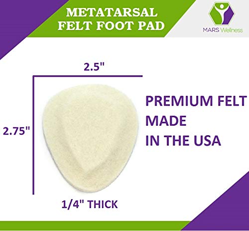 [Australia] - Metatarsal Felt Foot Pad Skived Cut (1/4" Thick) - 6 Pairs (12 Pieces) 1/4\" Thick 