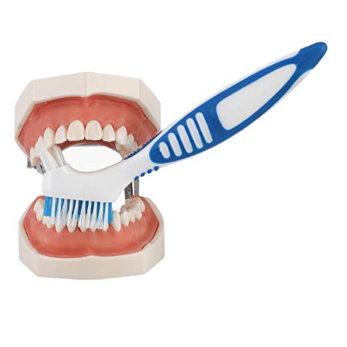 [Australia] - XLKJ 3 Pcs Denture Toothbrush,Denture Cleaner Toothbrush,False Teeth Brushes for Denture Care with Multi-Layered Bristles 