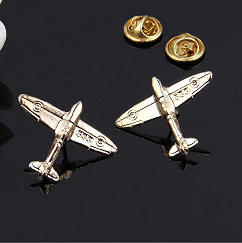 [Australia] - Tiande Plane Brooch Small Aircraft Vintage Cute Animal Brooch pins Male Shirt Brooch Novelty Suit and Vest pin (2 pcs) 