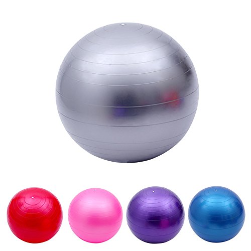 [Australia] - Fortitude Sports Swiss Ball 55cm | Exercise Ball With Pump For Yoga, Fitness, Pilates, Balance, Gym | Anti Burst, Anti Slip Blue 