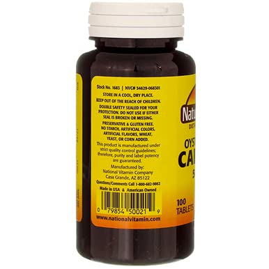 [Australia] - Nature's Blend Oyster Shell Calcium 500 mg 100 Tabs (1683) 
