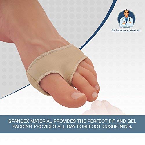 [Australia] - Dr. Frederick's Original Gel Pad Metatarsal Sleeves - 2 Pieces Metatarsal Pads for Forefoot Pain - Metatarsalgia, Morton's Neuroma, Plantar Warts, Corns and Sesamoiditis - Small | W4.5-6.5 