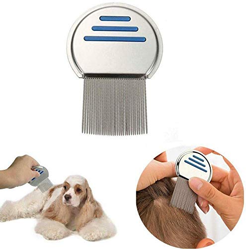 [Australia] - Lice Nit Comb Get Down Stainless Steel Metal Tooth Head Long Teeth/Professional Stainless Steel Nit Comb for Head Lice Treatment,Reusable,Removes Louse Nits (Pack of 2) Pack of 2 