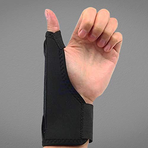 [Australia] - VITTO Reversible Thumb Splint Support Brace/Spica for Left and Right Hand - (Lite - Small/Medium) Black S / M 