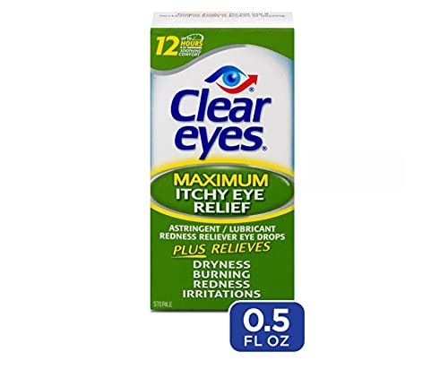 [Australia] - Clear Eyes for Maximum Itchy Eye Relief Plus Relieves Dryness/Burning/Redness/Irritations 0.5oz 