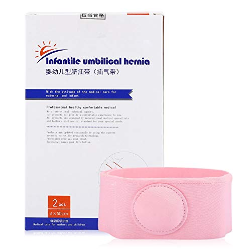 [Australia] - 2pcs Hernia Belt,ANGGREK Hernia Therapy Children Infant Baby Umbilical Hernia Belt Hernia Therapy Belt (Pink)(Pink) Pink 