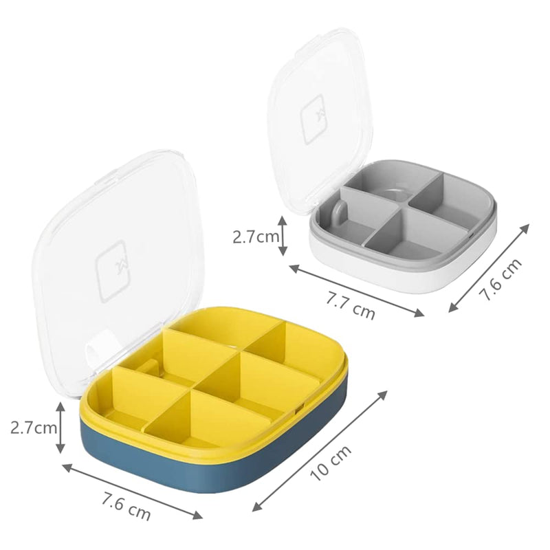 [Australia] - 2 PCS Pill Box Organizer Portable Pill Case Waterproof Large Pill Dispenser for Medication Medicine Vitamin 