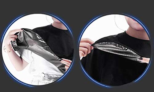 [Australia] - Women Makeup Apron Hair Salon Cape Barber Bib Hair Cutting Apron or Makeup Artist Special Makeup Comb-out Cape(Black) 