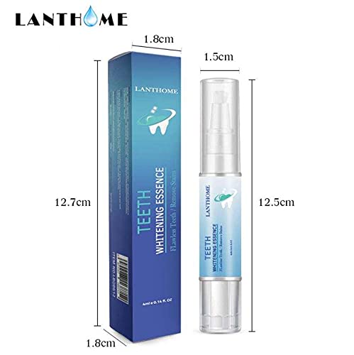 [Australia] - Allure Teeth Whitening Gel Pen - Non Peroxide, Safe for Enamel, White Bright Smile removes Stains - 4ml, 19g 