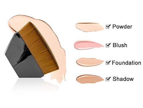 [Australia] - JOSALINAS Foundation Makeup Brush Fast Flawless Application Blusher Liquid Cream Powder Cosmetic Face Blending Tool, Black 