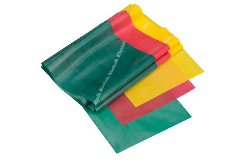 [Australia] - THERABAND Resistance Bands Set, Resistance Bands for Exercise, Physical Therapy, Work-Outs/Gym, Strength Train at Home, Yellow, Red & Green, Light Light Set 