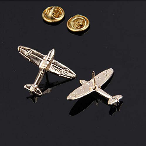 [Australia] - Tiande Plane Brooch Small Aircraft Vintage Cute Animal Brooch pins Male Shirt Brooch Novelty Suit and Vest pin (2 pcs) 
