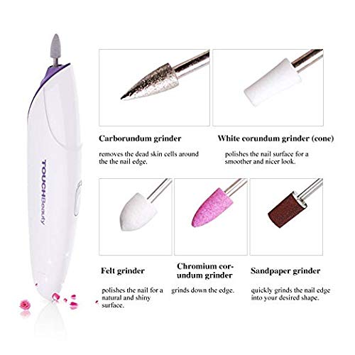 [Australia] - Cordless Electric Nail File and Buffers Set with Stand & LED light, Automatic 5-in-1 Manicure/Pedicure Set: Buffer, Polisher, Shaper, Shiner - Great Gift Ideas Nail Care Set 