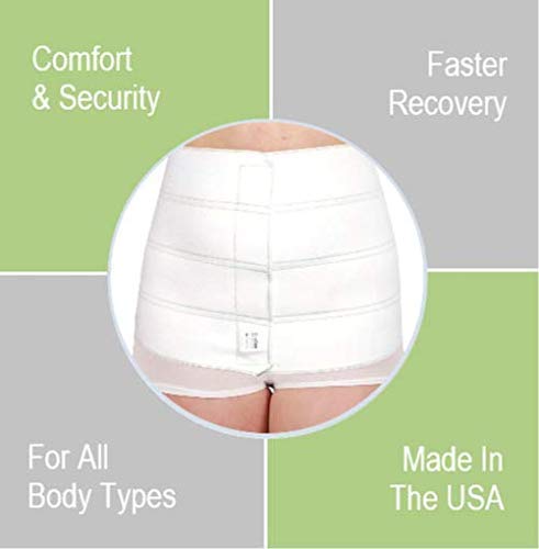 [Australia] - AltroCare 4 Panel, 12" high, Plus Size Postpartum Abdominal Binder, Fits 30" to 45" Waist S/M (30" to 45") 