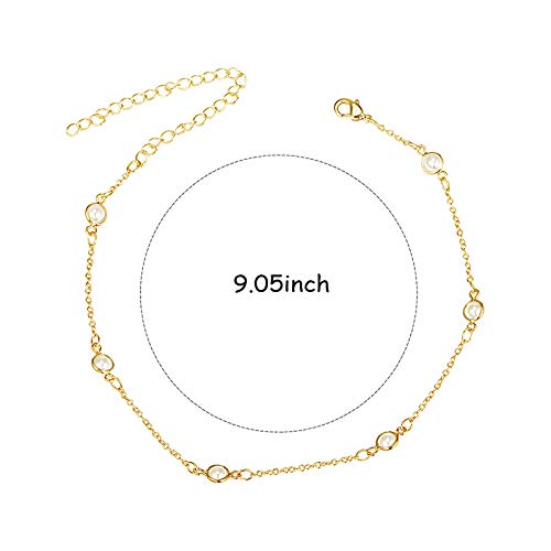 [Australia] - Wishoney Foot Chain Boho Beach Jewelry Layer Anklet for Women Adjustable Anklet Classic Beads 