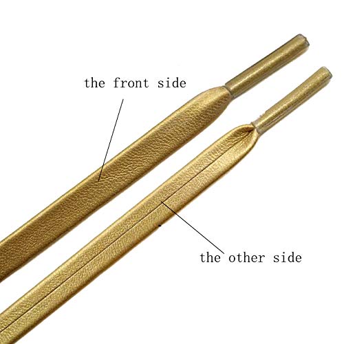 [Australia] - One Pair Flat PU Leather Laces Shoelaces for Shoes Sneaker Boot Silver 51'' 