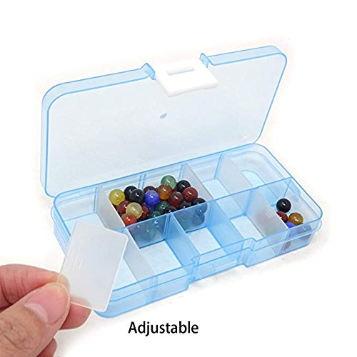 [Australia] - Jewelry Organizer (4pack) Adjustable Removable Clear Plastic 15-Grid Jewelry Organizer Divider Storage Box Jewelry Earring Tool Containers (4pack(15-Grid)) 4pack(15-Grid ) 