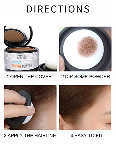 [Australia] - gowwim Root Touch Up,Hair Powder Hairline Color Shadow,Instantly Root Concealer Powder to Cover Up Roots,0.14oz,4g. Black 