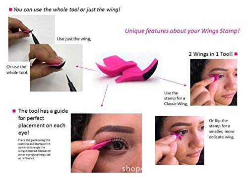 [Australia] - Lucktao Lazy Eye Shadow Applicator Silicon wing eyeliner Eyeshadow Stamp Crease (DRAMATIC) DRAMATIC 