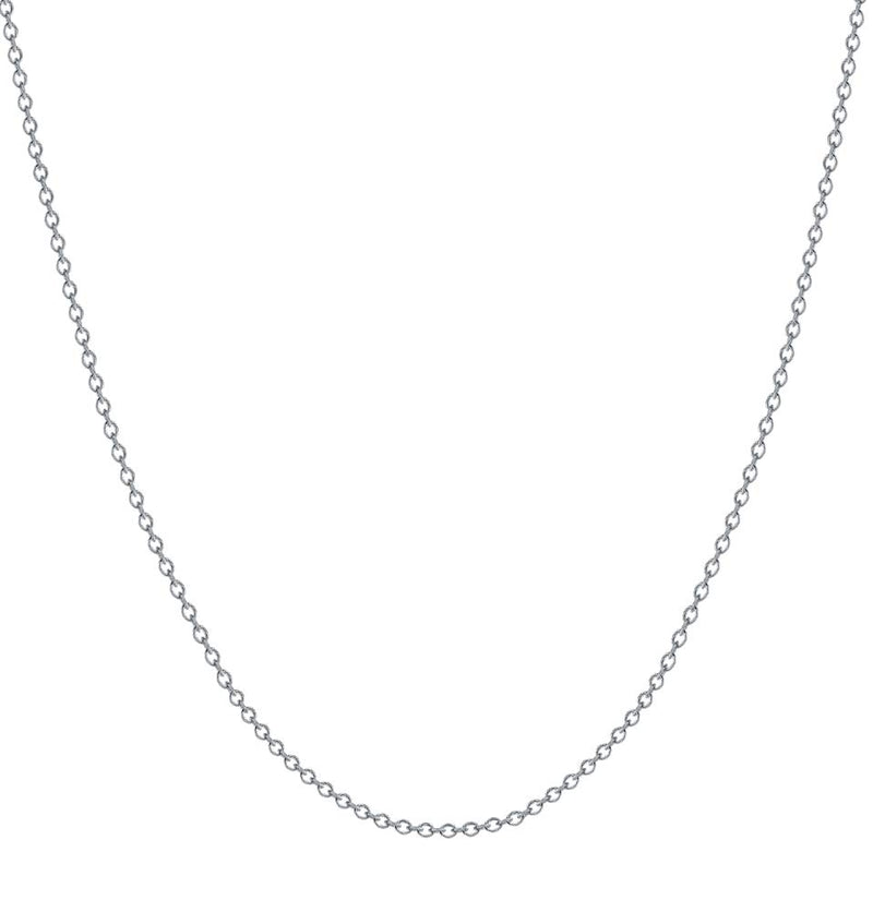 [Australia] - BORUO 925 Sterling Silver Cable Chain Necklace, 1mm 1.5mm Solid Italian Nickel-Free Lobster Claw Clasp 14-30 Inch 14.0 Inches Cable Chain 1mm 