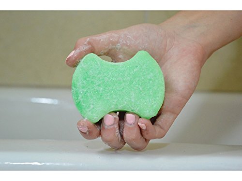 [Australia] - Spongeables Pedi-Scrub Foot Exfoliating Sponge with Heel Buffer and Pedicure Oil, Citron Eucalyptus, Contains Shea Butter & Tea Tree Oil, 5+ Washes, Green 