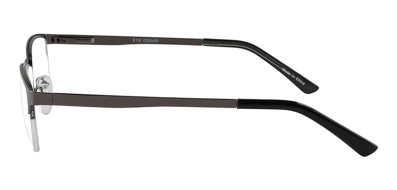 [Australia] - Eyecedar 5-Pack Reading Glasses Men Blue Light Blocking Half frame Rectangle Style Metal Grey Spring Hinges Readers 1.50 5 Pairs Mix 1.5 x 