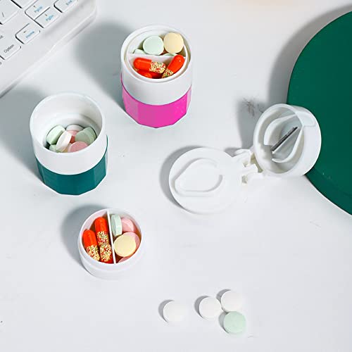 [Australia] - IKAAR Pill Crusher Pill Cutter Pill Splitter Box 4 in 1 Pill Splitter, Pill Crusher Grinder, Pill Box, Water Cup for Big & Small Pills Pack of 2 