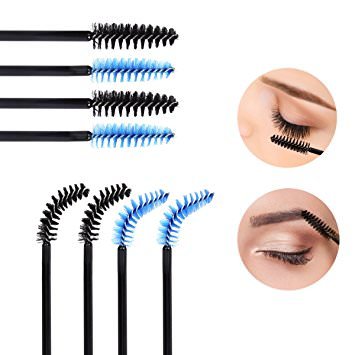 [Australia] - La Tartelette 100 Pieces Disposable Mascara Wands Eyelash Brushes Eye Lash Makeup Applicators Cosmetic Brush Kit (Black & Blue) 