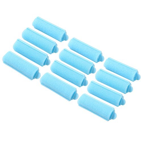 [Australia] - SUMAJU Hair Rollers, 12pcs Soft Sponge Hair Roller Foam Styling Hair Curler Home DIY Curling Tool Blue 