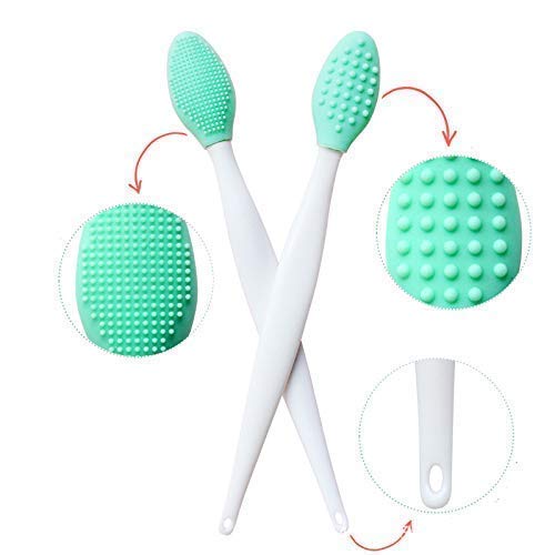 [Australia] - Lip Brush Tool,Double-Sided Silicone Exfoliating Lip Brush (2PCS) 