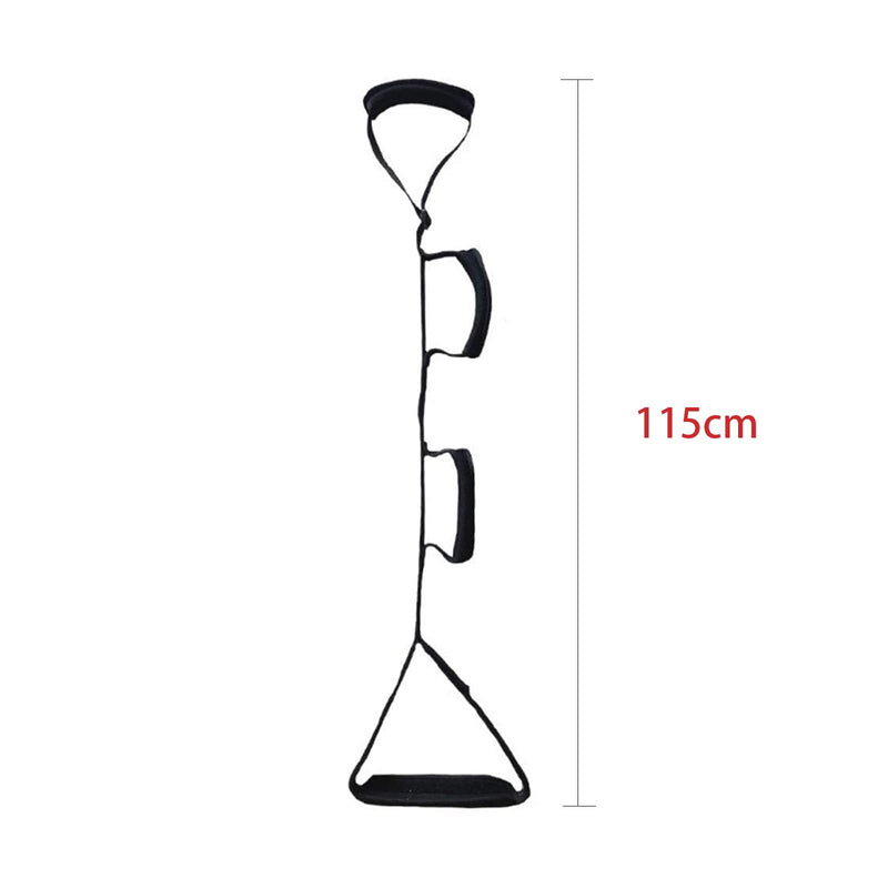 [Australia] - Leg Lifter Strap Multi-Loop Rigid Foot Lifter Loop with Handgrips with Non Slip Foot Pad for Elderly, Mobility Aids for Wheelchair,Car,Bed 
