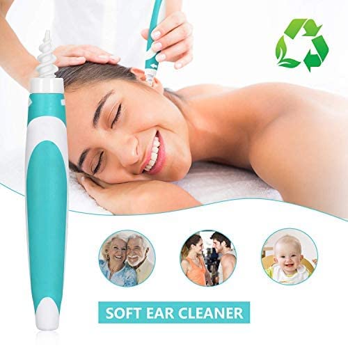 [Australia] - Earwax Remover, Soft Silicone Ear Cleaning Tool, Earwax Removal Tool with 16 Replacement Heads,Safe and Easy to Remove Ear Wax + US adds 4 PCS Metal Ear Picker Set 