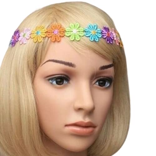 [Australia] - Bling Online Multi Colour Daisy Chain Elasticated Headband. 
