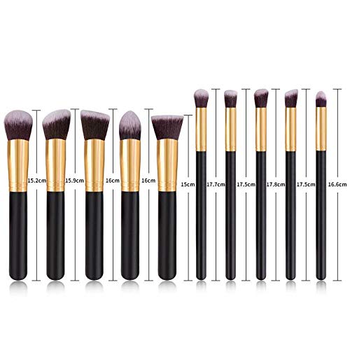 [Australia] - Blacross HAIR 10pieces of makeup brush set; advanced synthetic concealer foundation blush eye shadow makeup brush set 