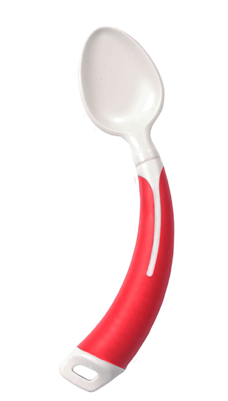 [Australia] - Curved Cutlery - Adult Eating Aid - Curved Fork Or Spoon Available Left Hand Or Right Hand and in Black Or Red (Right Hand Spoon, Black) Right Hand Spoon 