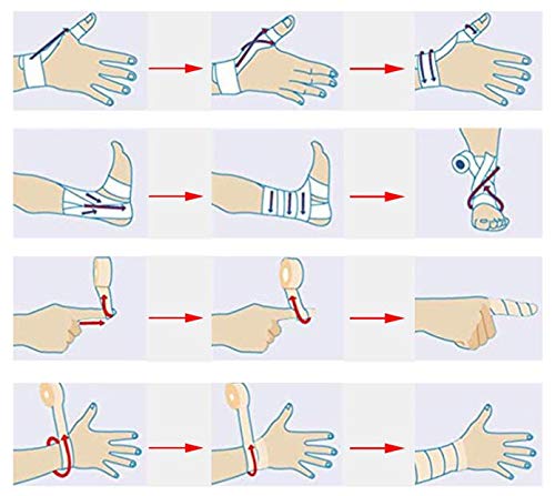 [Australia] - Bandage Wrap 16 Pack 1”x 5 Yards Self Adherent Wrap Breathable Self Adhesive Bandage Wrap Rolls Cohesive Bandage Athletic Elastic First Aid Tape for Stretch Athletic, Ankle Sprains, Swelling, Sports Black 1 Inch (Pack of 16) 