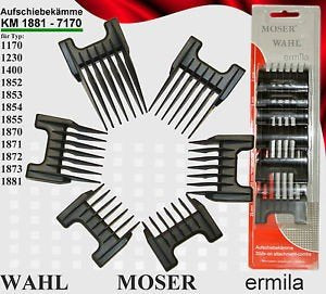 [Australia] - Moser Attachment Combs FOR-1888-1884-1871-1854-1872-1873-1661-1660-1230 (3mm-25mm Pack) 