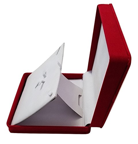 [Australia] - JM Future Velvet Set Gift Box for Jewelry, Necklace/Earring/Bracelet, X-Large, Red 