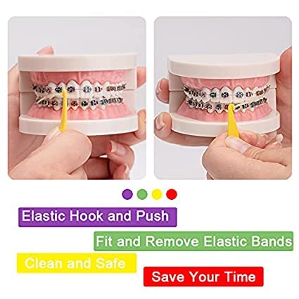 [Australia] - Amber 1/4 Medium Strength 3.5oz Orthodontic Elastic Braces Rubber Dental Bands 2 Pack (200 piezas) 2 Pack (200 piezas) 