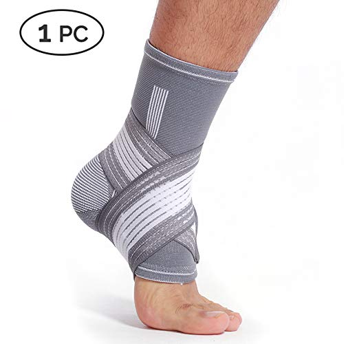 [Australia] - NeoTech Care Adjustable Ankle Support Brace, Gray (Size S, 1 Unit) Small (Pack of 1) 