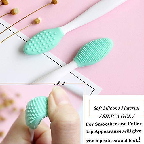 [Australia] - Lip Brush Tool,Double-Sided Silicone Exfoliating Lip Brush (2PCS) 