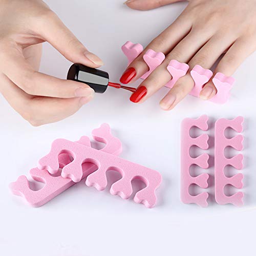 [Australia] - GBSTORE 20pcs Soft Sponge Foam Repair Finger Separation Tool Nail Art Tools Foam Sponge Toe Splitter Finger Separator,Pink 