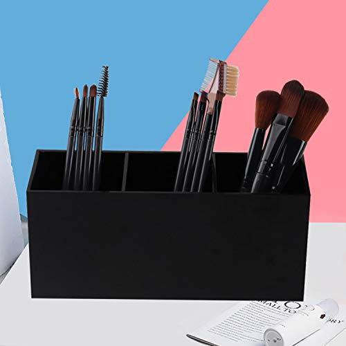 [Australia] - Weiai Black Makeup Brush Holder Organizer, 3 Slot Acrylic Cosmetics Brushes Storage Solution 