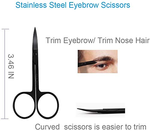 [Australia] - Eyebrow Scissors, 7 in 1 Eyebrow Kit, Professional Eyebrow Grooming Kits for Women, Including Brow Razors, Brush, Scissor, Tweezers, with Storage Box (01) 01 