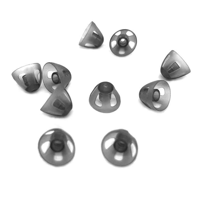 [Australia] - Smokey Hearing Aid Open Domes Ear Tips for Resound Sure Fit Style RIC RITE and Open Fit BTE Hearing Amplifier with Cleaning Tools Brush Cleaner and Carry Case (Smokey, Medium) Smokey Medium (Pack of 1) 
