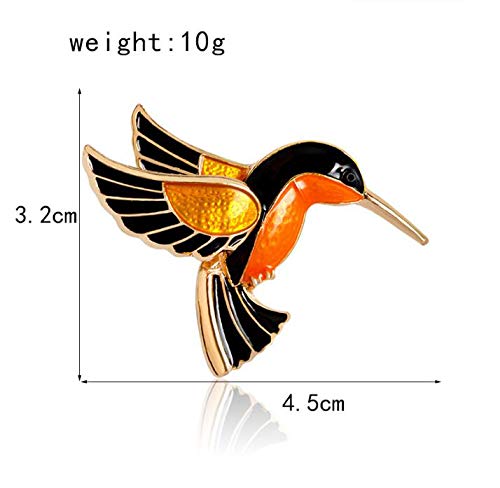 [Australia] - MIXIA Rhinestone Colorful Enamel Hummingbird Bird Brooch Animal Brooches Pin for Wedding Women Decoration Wild Animal Jewelry Gold 