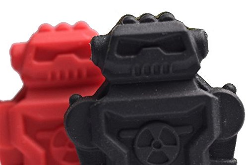 [Australia] - chubuddy Robot Chewy Robotz - Red, Non-Toxic, for Light Chewers (Chew Factor 1.5) 