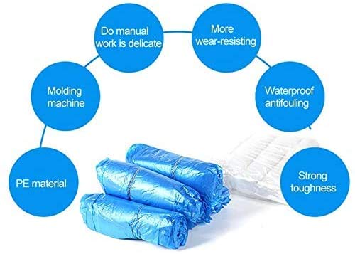[Australia] - HOT BARGAINS Disposable Arm Sleeves Covers Plastic Oversleeves For Home Cleaning Medical Waterproof Cover One Size Blue (PACK OF 100) 