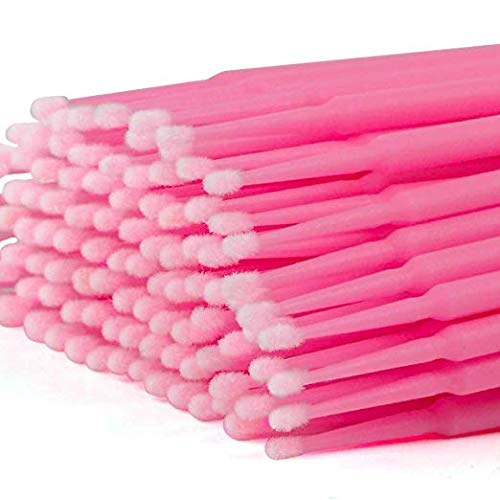 [Australia] - WOIWO 100Pcs Disposable Micro Applicators Brushes, for Makeup and Personal Care (Pink) 